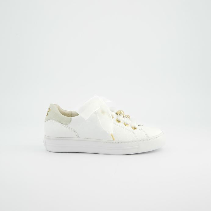 Paul Green white leather sneakers - Melissakshoes
