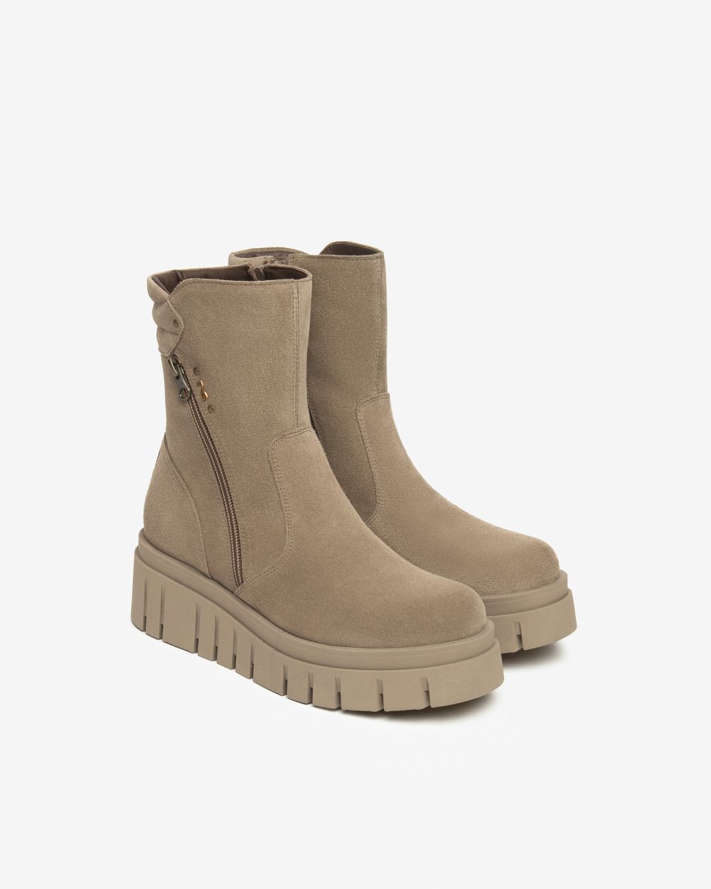 NeroGiardini beige platform ankle boots - Melissakshoes