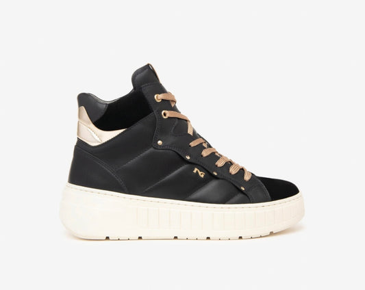 NeroGiardini black leather high tops