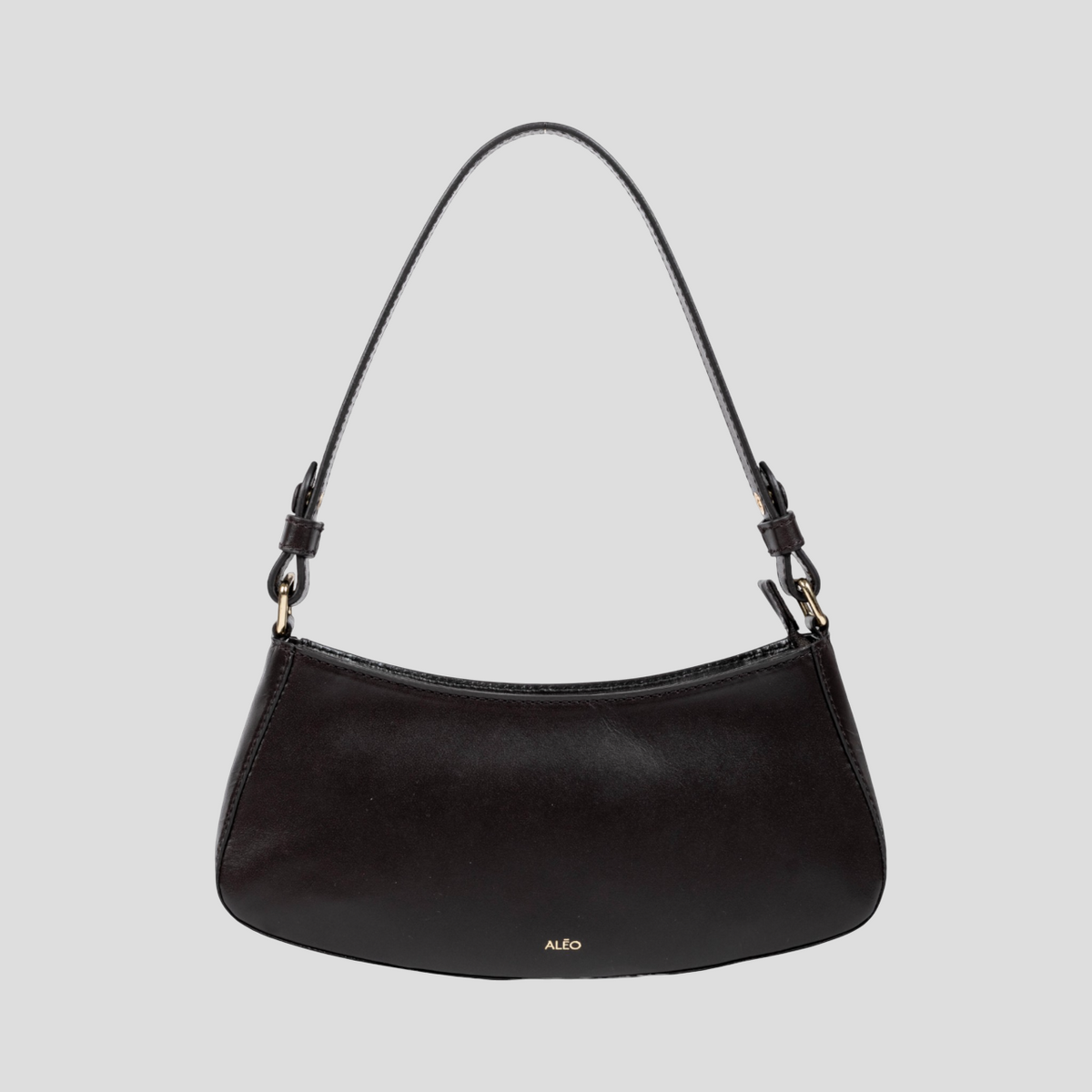 Alēo black leather shoulder bag - Melissakshoes