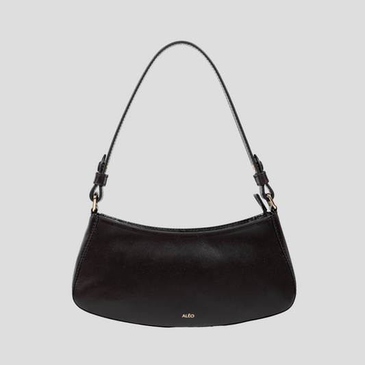 Alēo black leather shoulder bag