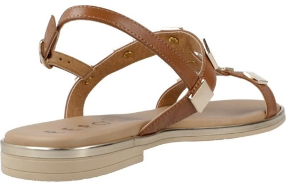 Repo tan leather gladiator sandals