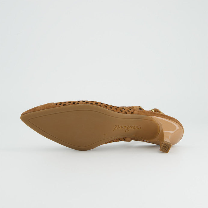 Paul Green nut brown suede sling back