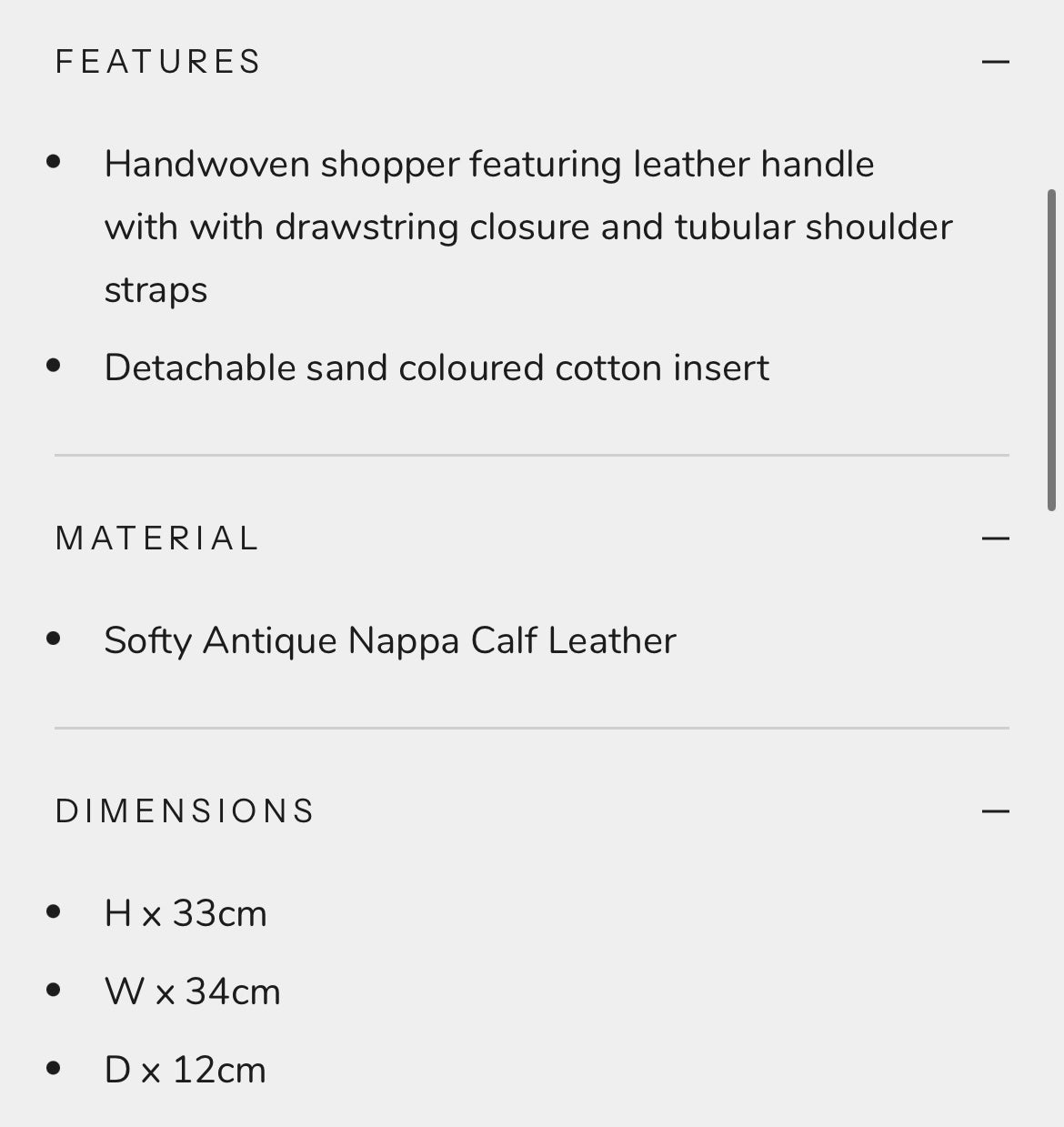 Alēo  grey leather shopper bag