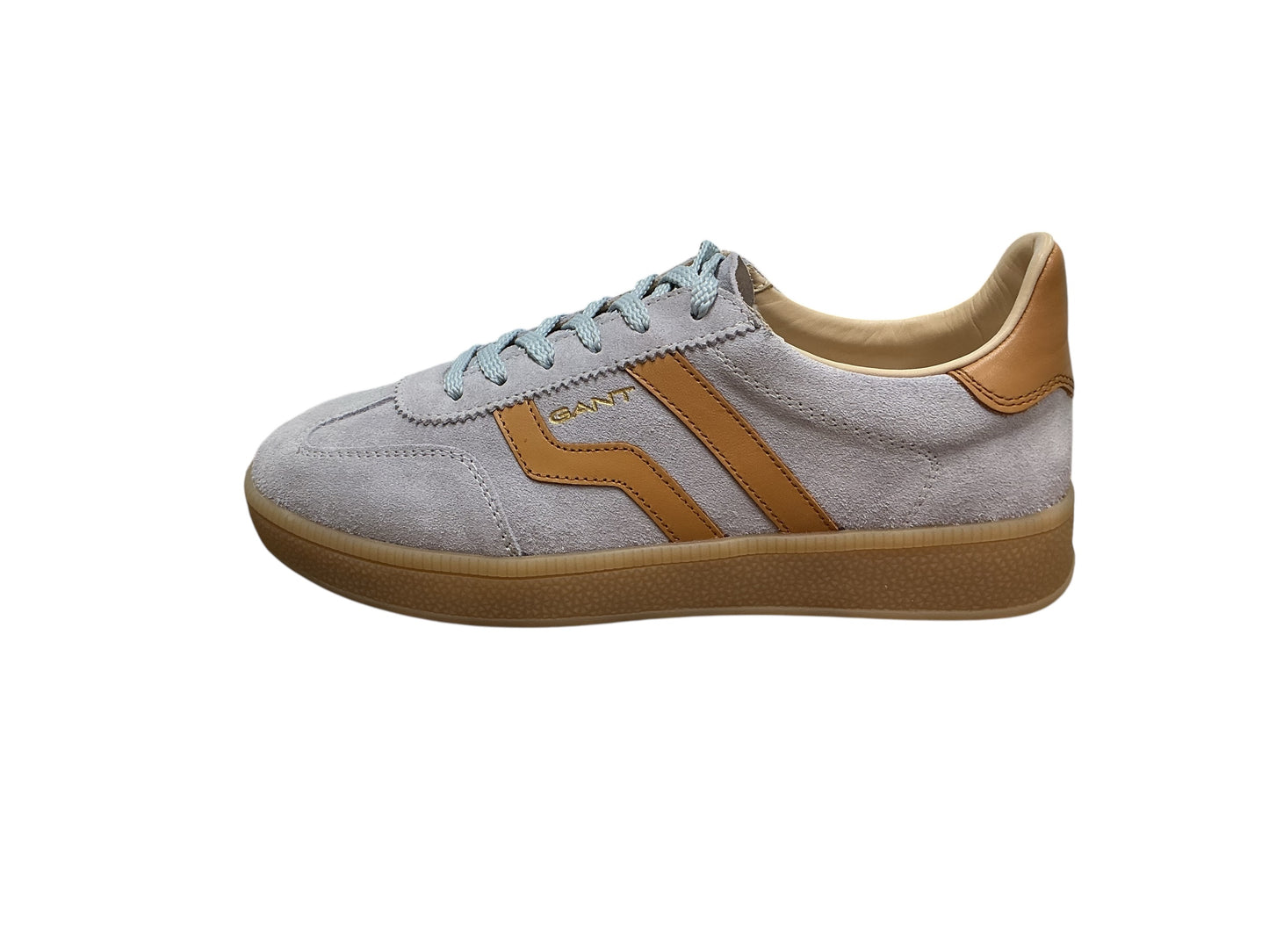 Gant sky blue suede and tan leather sneaker