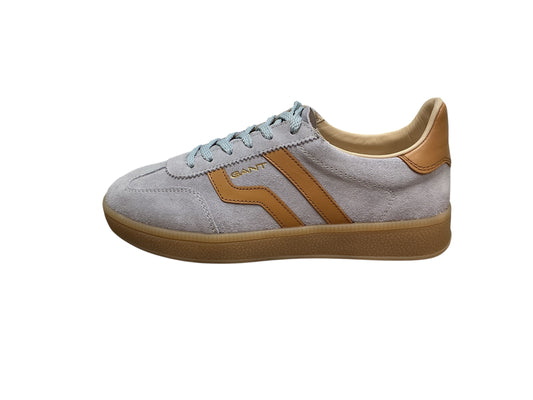 Gant sky blue suede and tan leather sneaker