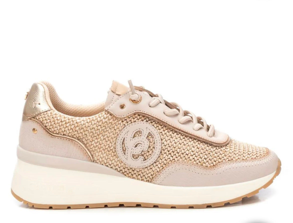 Carmela neutral slip on cream sneakers