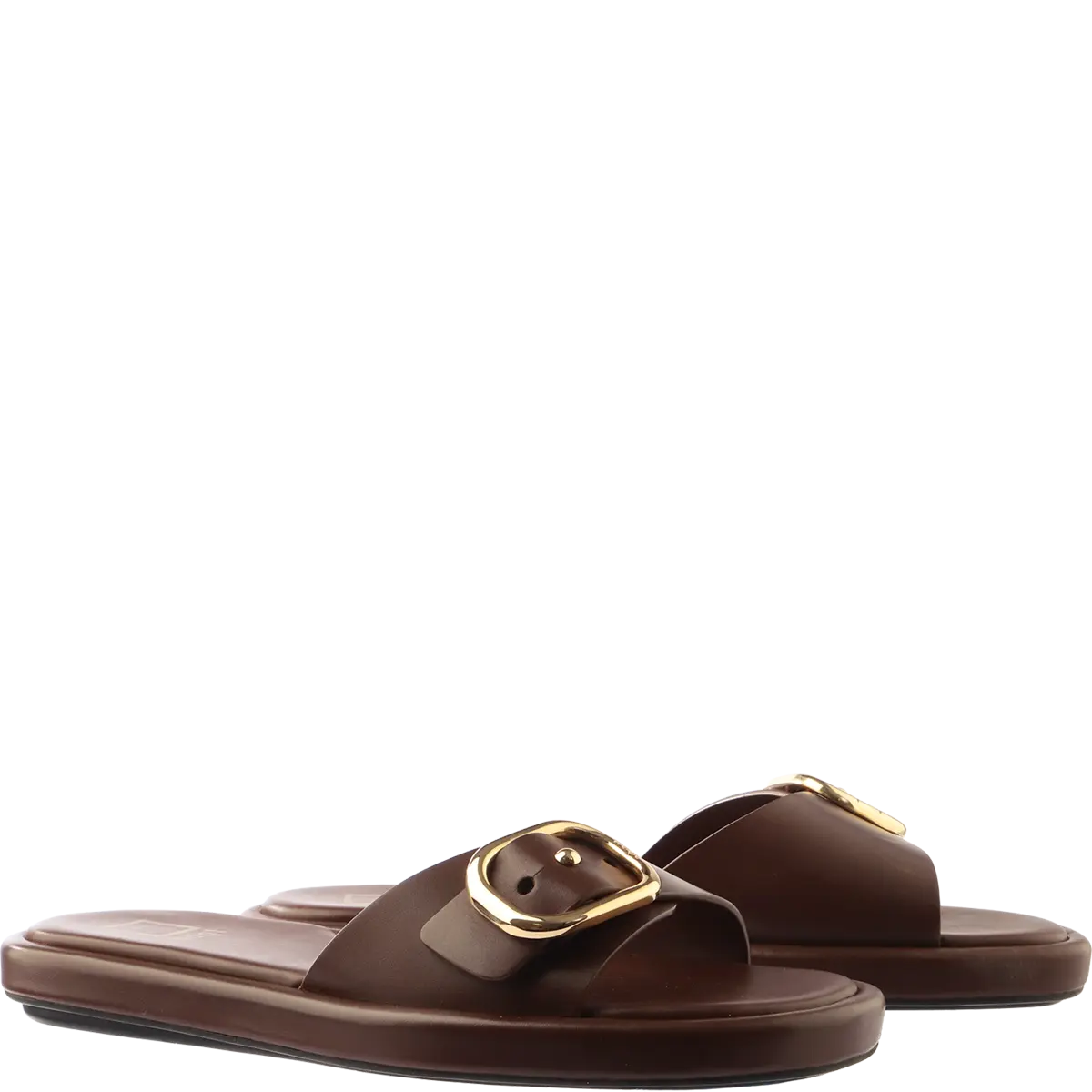 Hōgl brown leather slides - Melissakshoes