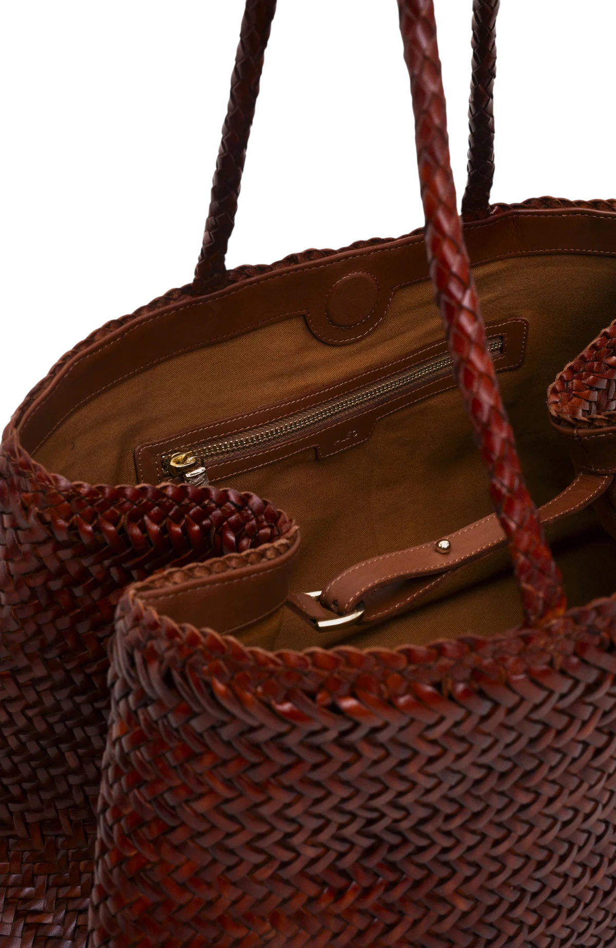 ALĒO toffee hand woven shopper - Melissakshoes