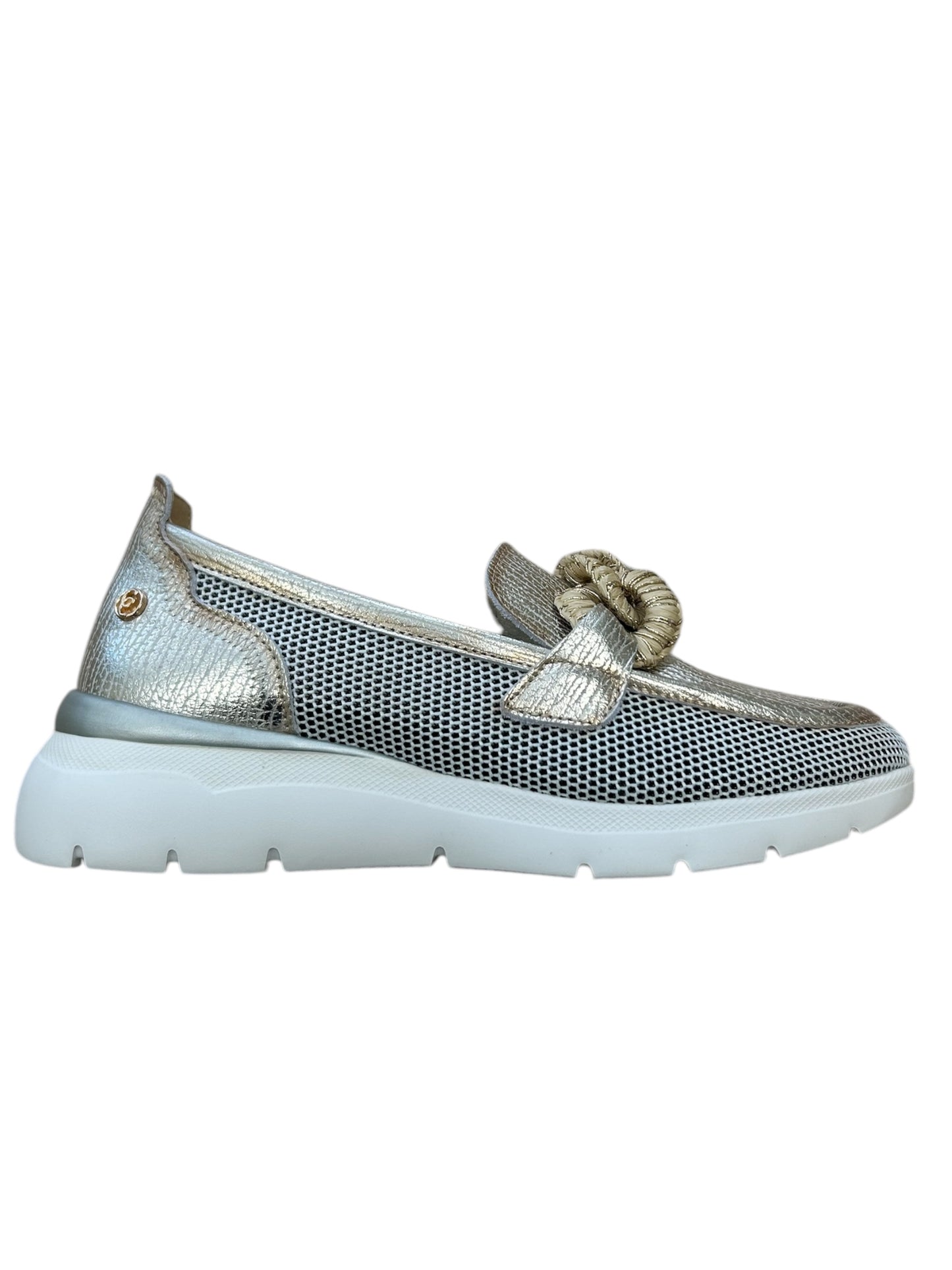 Carmela gold sporty loafer
