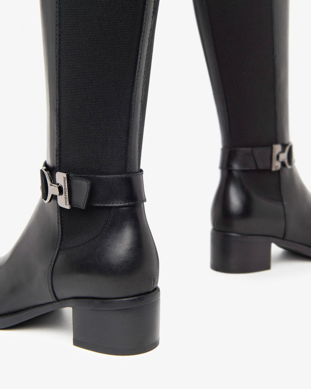 NeroGiardini black leather knee high boot - Melissakshoes