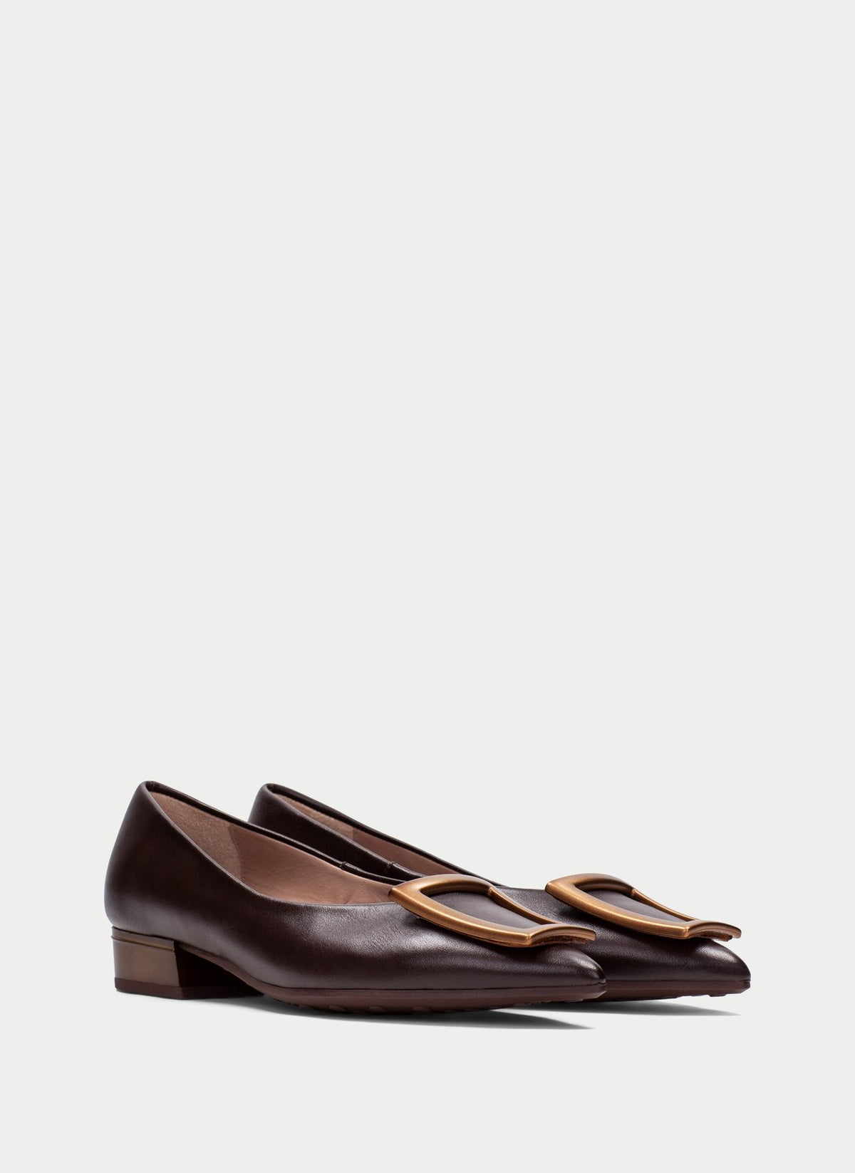 Hispanitas brown leather ballerina flats