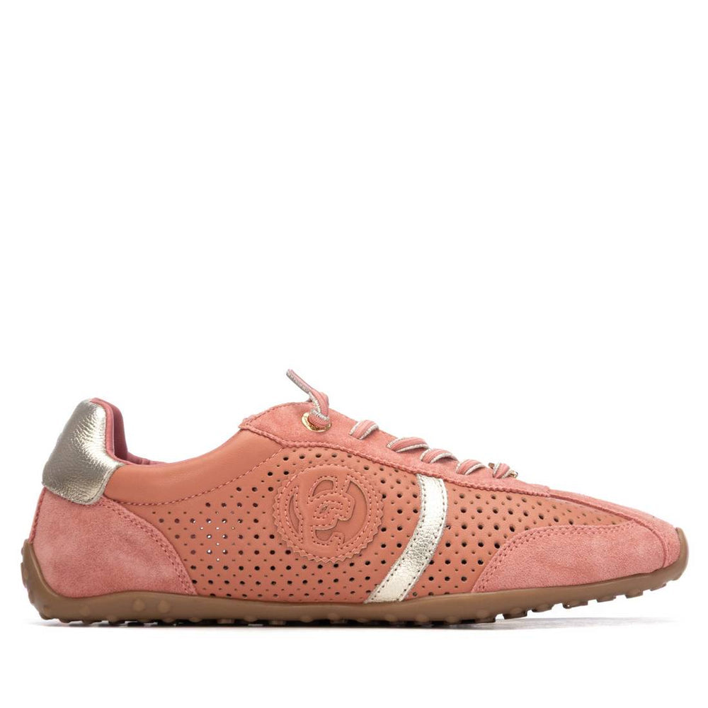 Carmela dusty pink and gold suede sneakers - Melissakshoes