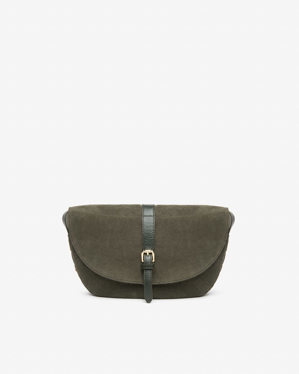 NeroGiardini olive green suede leather crossbody