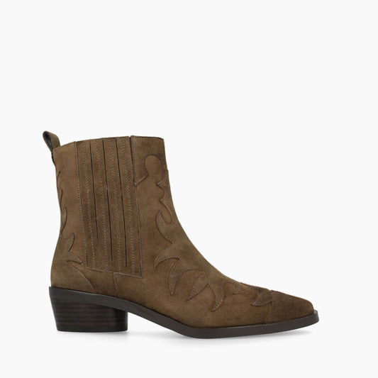 Lodi Telmos tan western style ankle boot