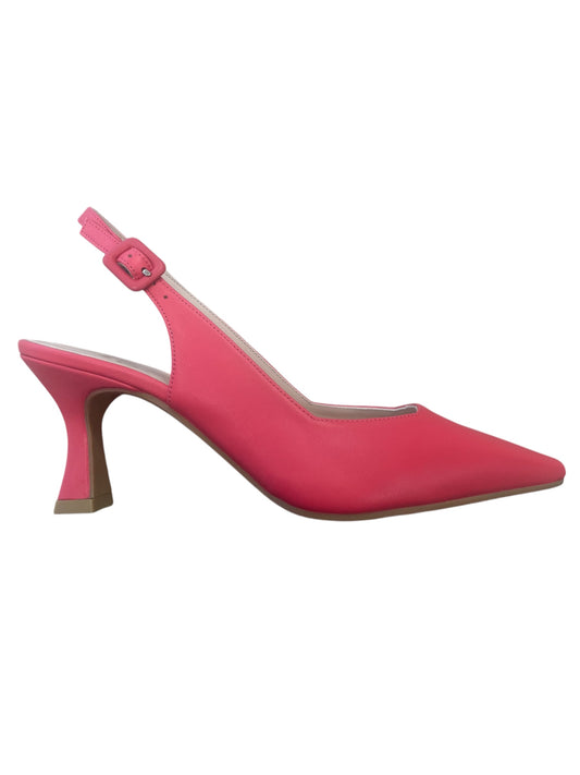 Lodi pomegranate leather slingback shoes