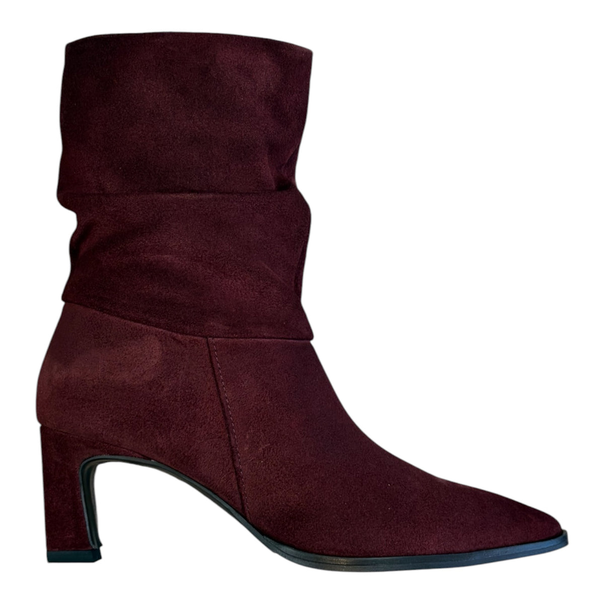 Marian burgundy suede ankle boots