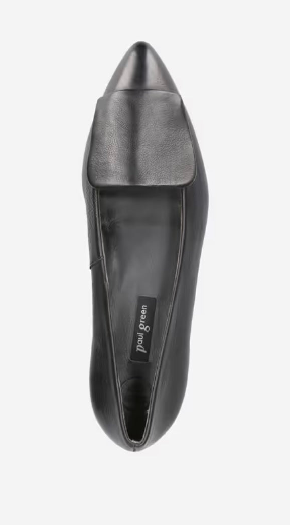 Paul Green black leather ballerinas