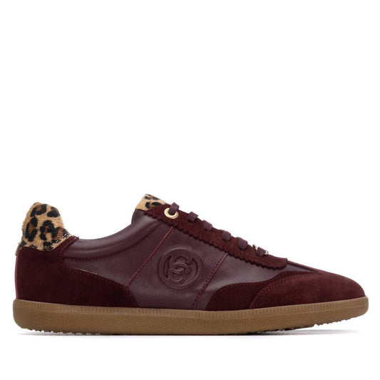 Carmela burgundy suede and leather sneakers