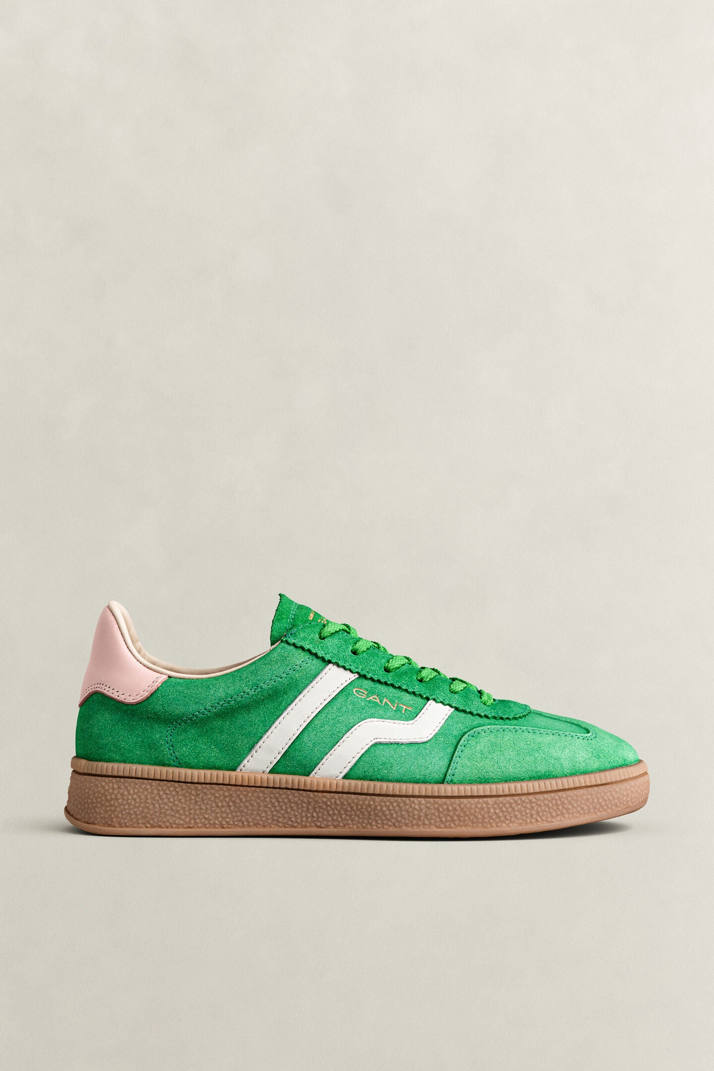 Gant green suede and pink and white leather sneaker