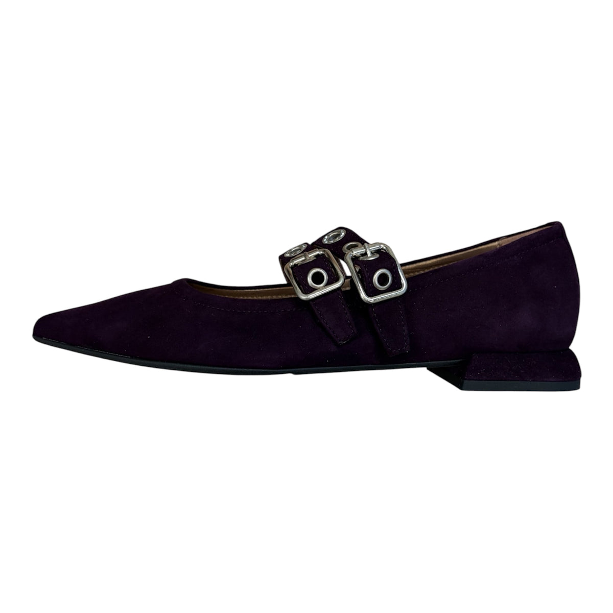 Marian Plum Purple suede Double-Strap Mary Jane Shoes