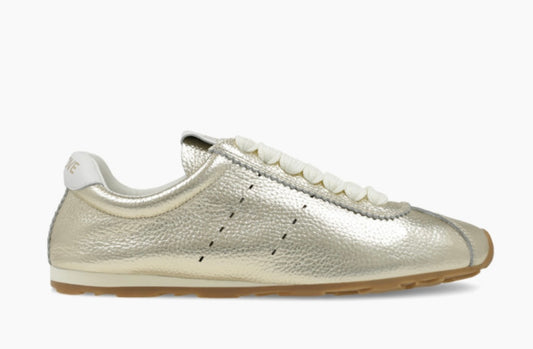 Lodi gold leather sneakers