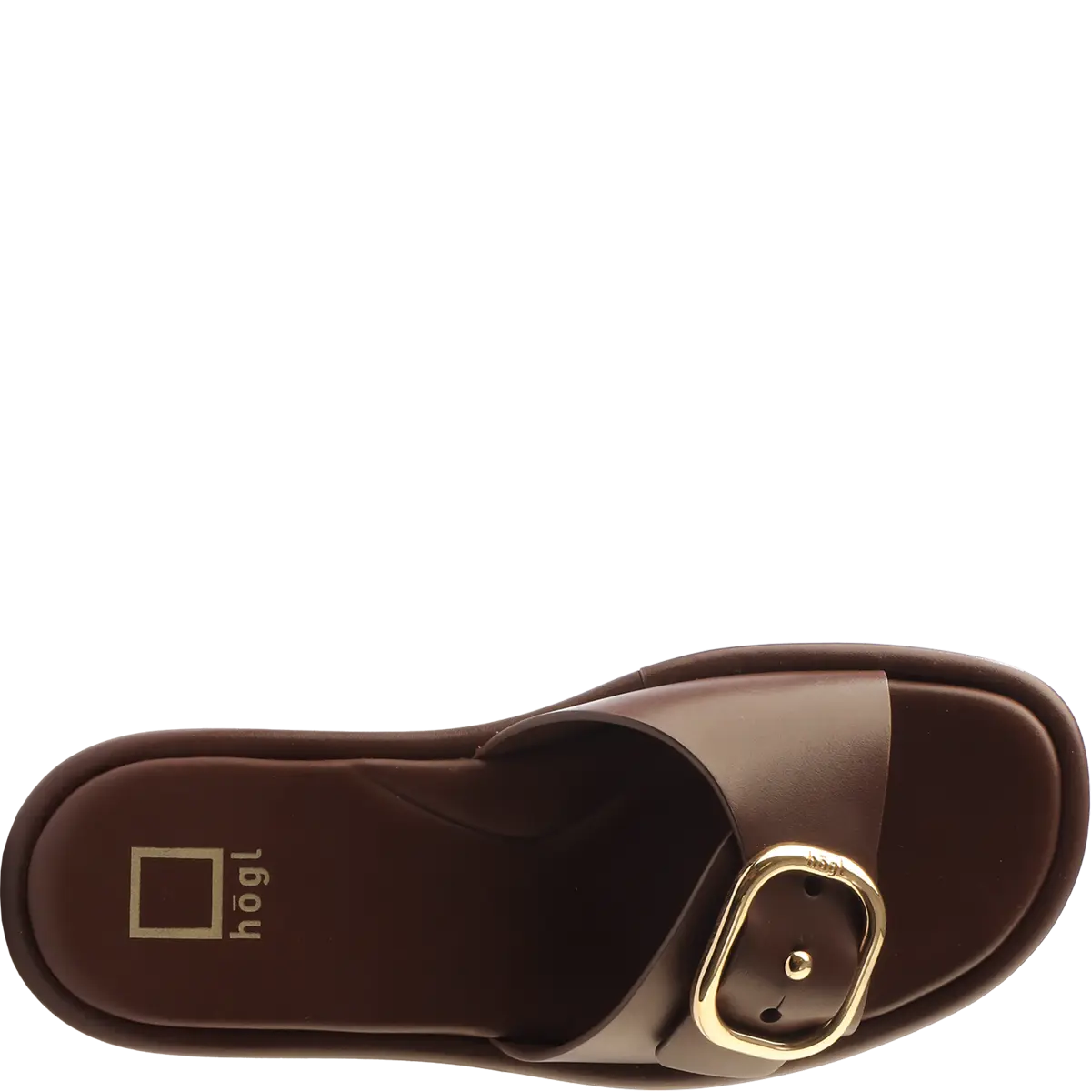 Hōgl brown leather slides - Melissakshoes