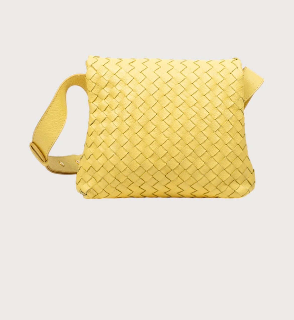 Alēo yellow leather crossbody handbag