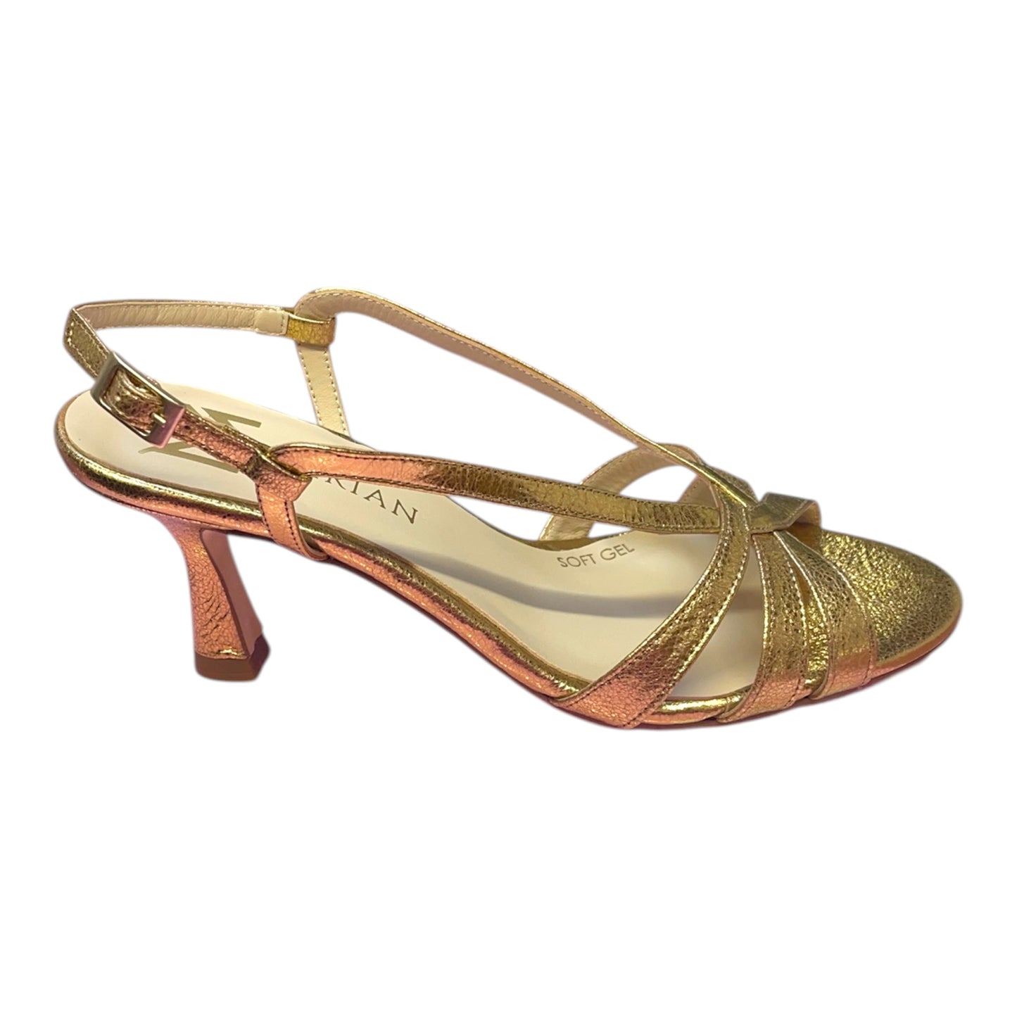 Marian gold leather  sandals with heel