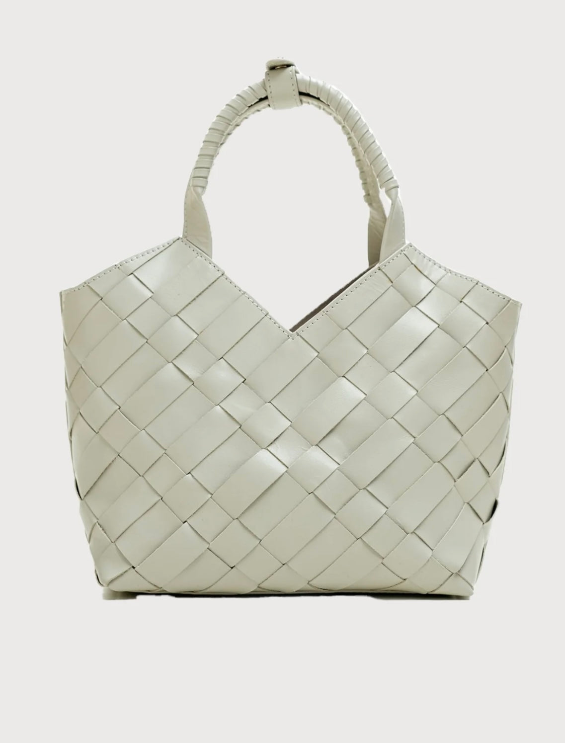 Alēo  grey leather shopper bag
