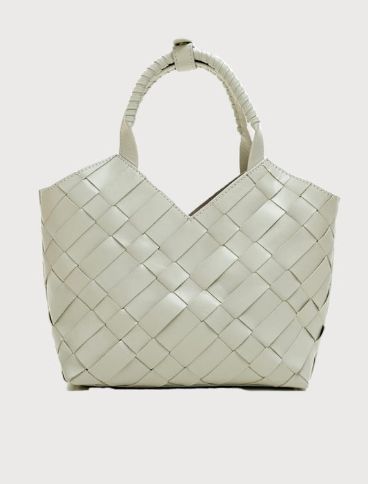 Alēo  grey leather shopper bag