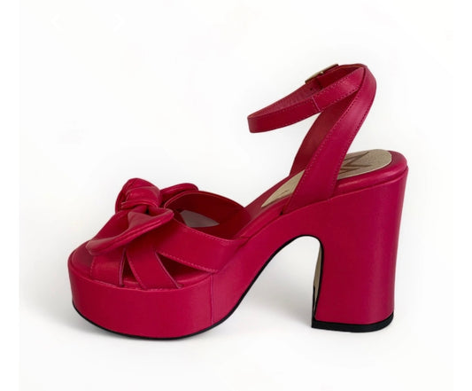 Marian pink leather platform sandals