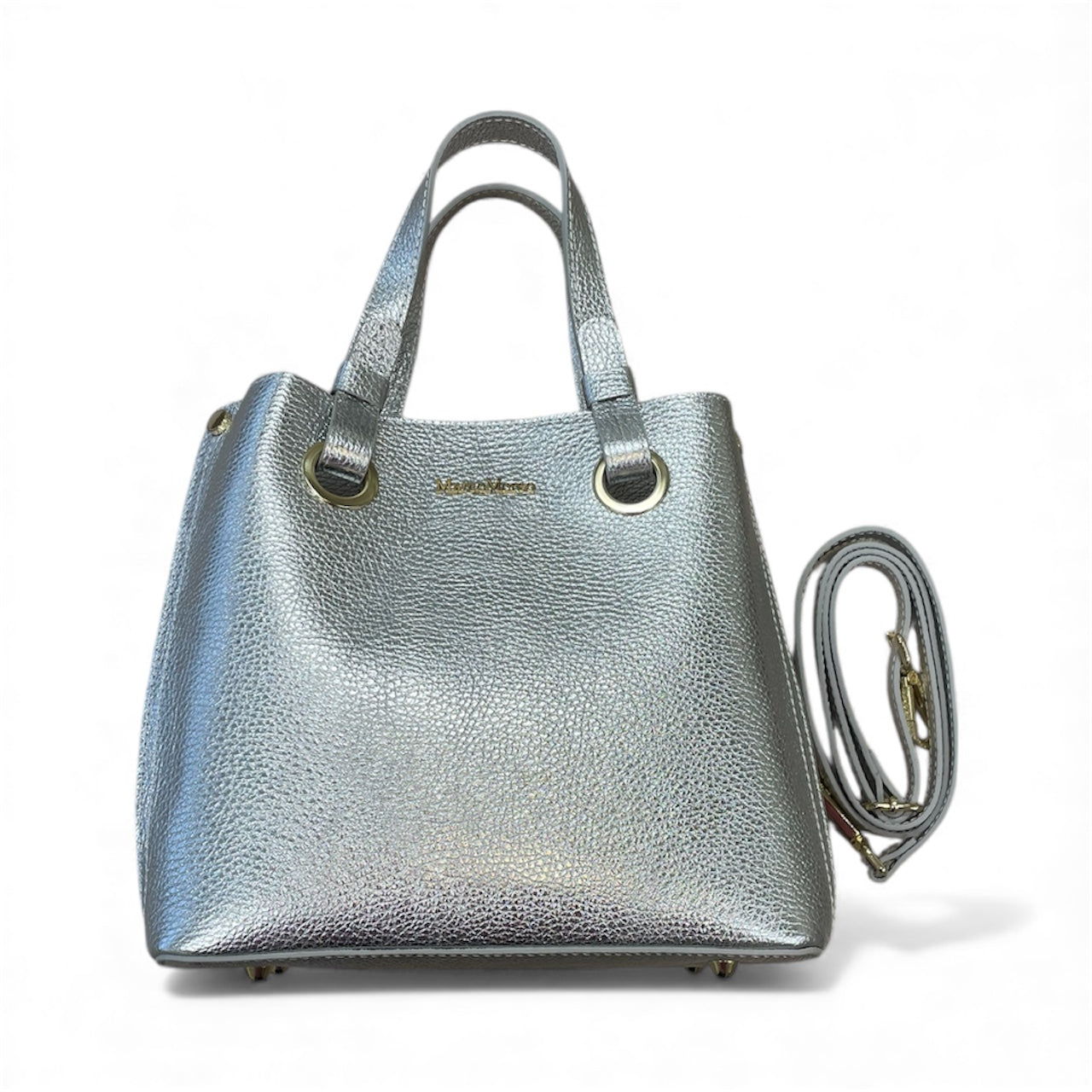 Marco Moreo silver leather tote bag