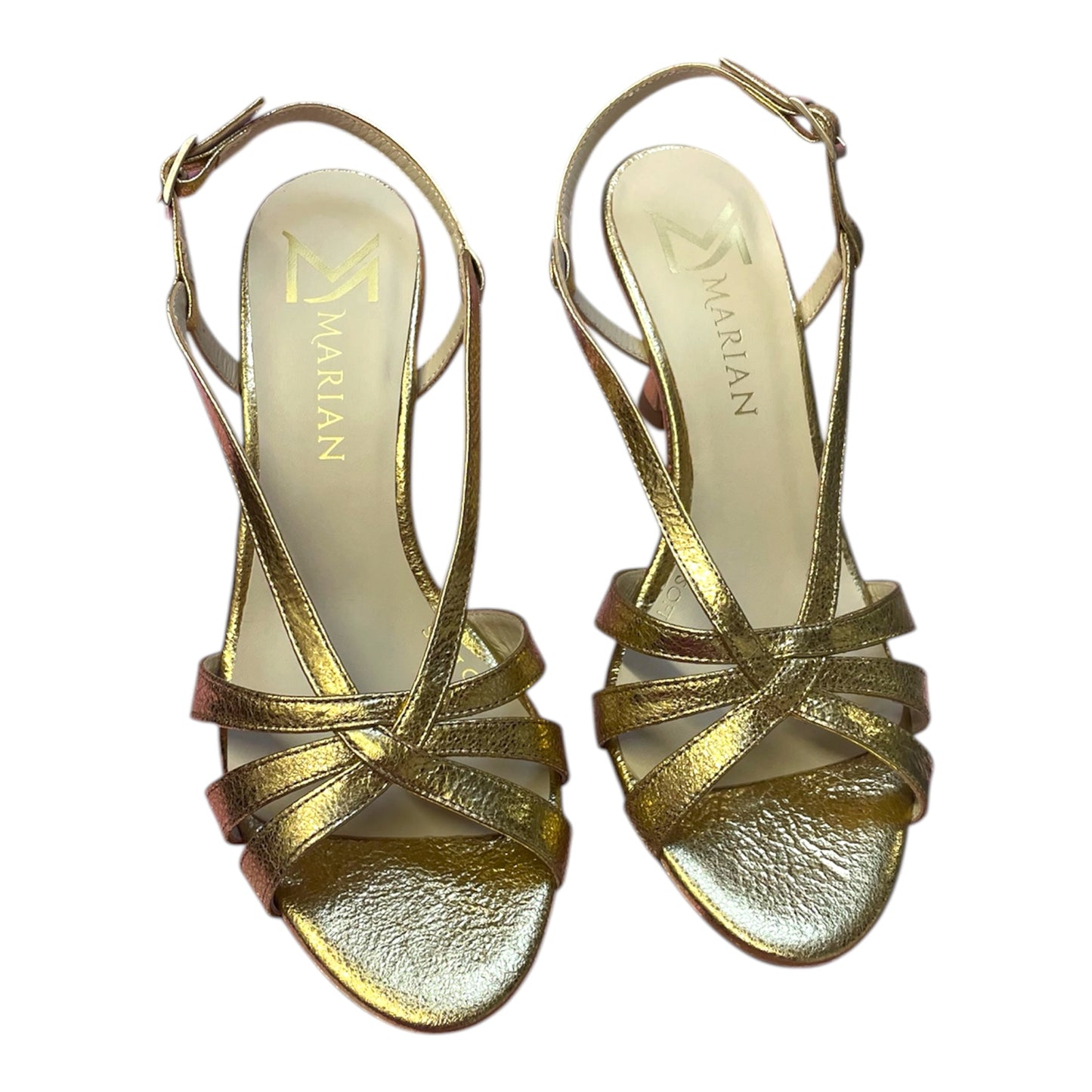 Marian gold leather  sandals with heel