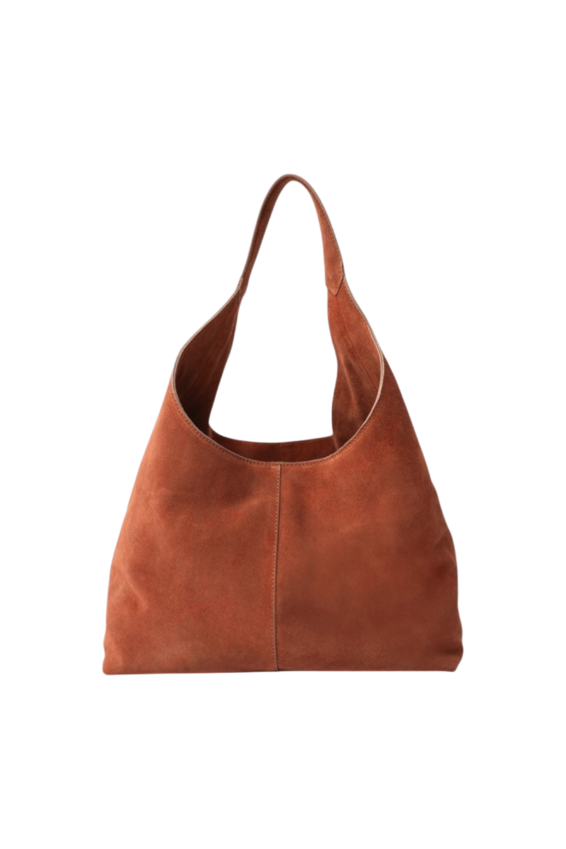 Alēo toffee suede hobo style shopper