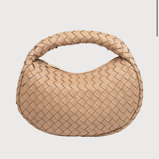 Alēo taupe leather handbag