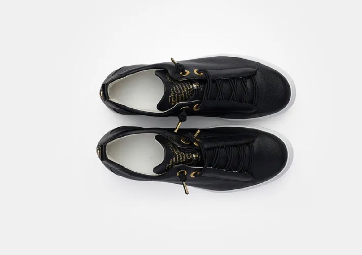 Paul Green black platform sneakers