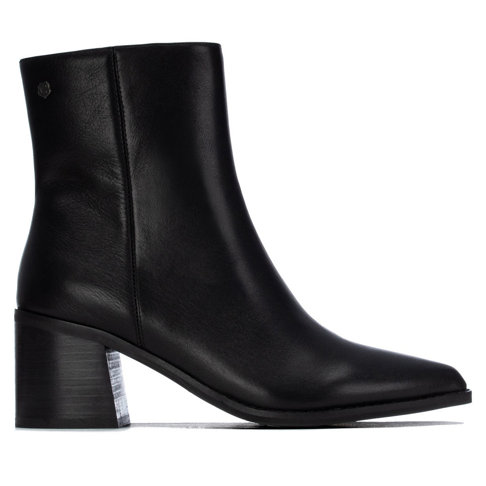 Carmela black leather ankle boots