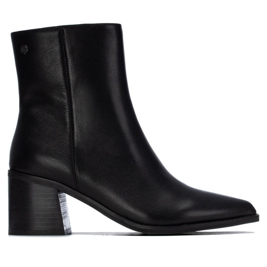 Carmela black leather ankle boots