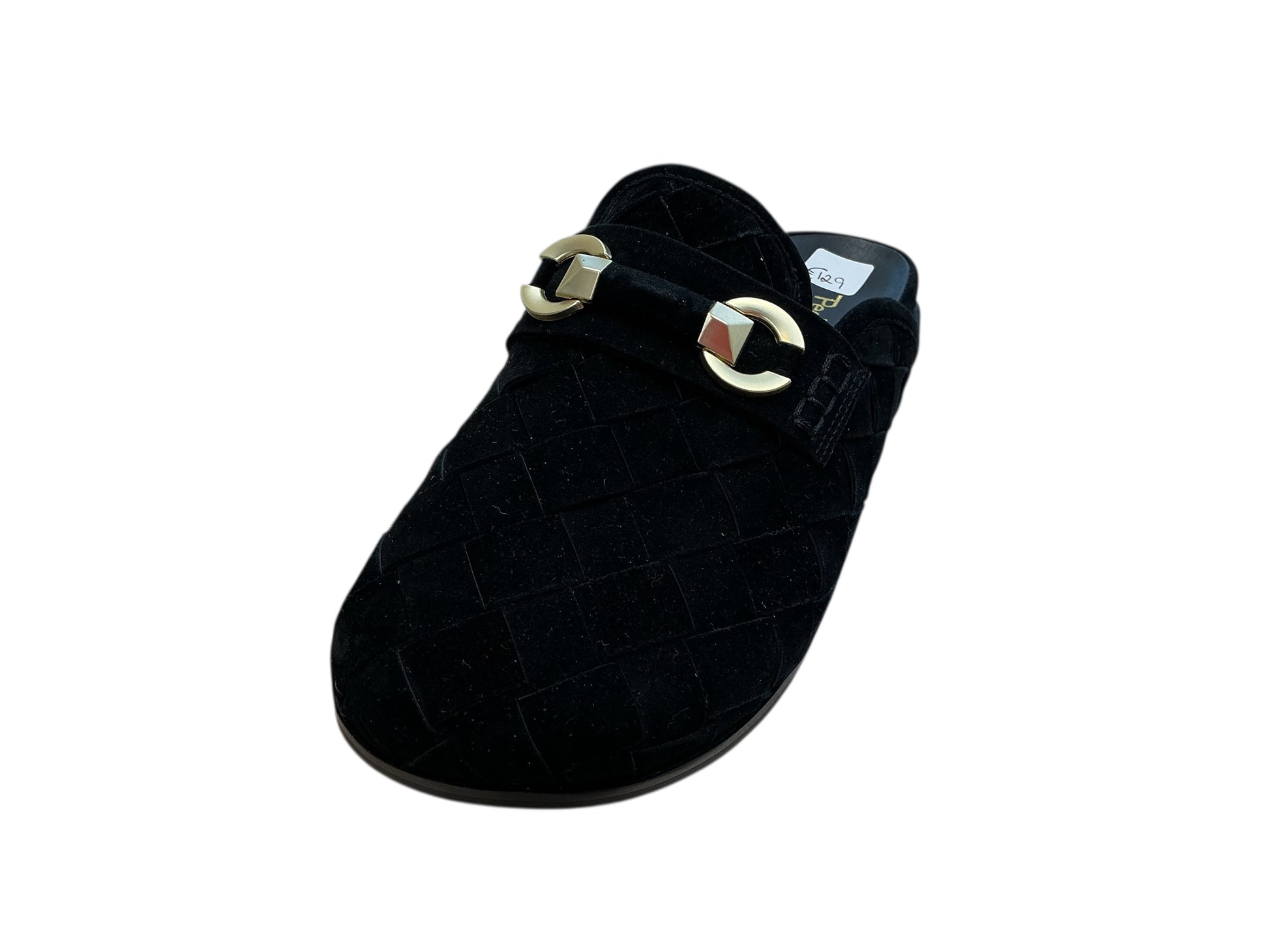 Pedro Anton black suede woven leather mules - Melissakshoes