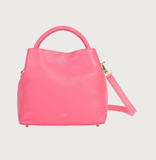 Alēo pink leather tote handbag