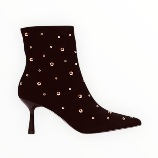 Pedro Anton black suede studded ankle boots