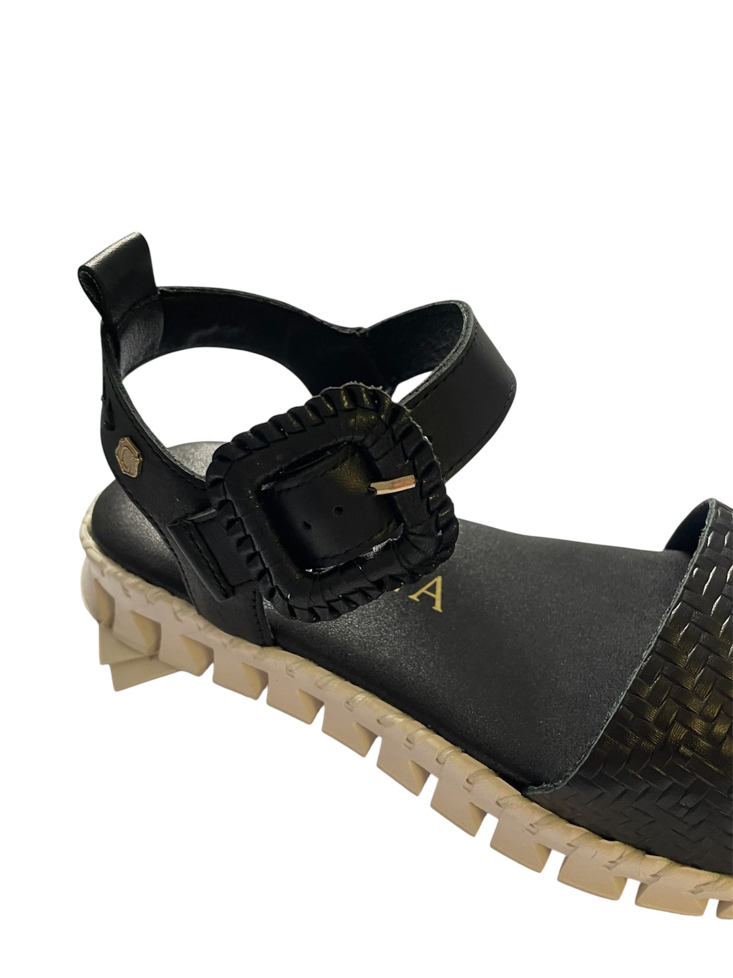 Carmela black leather sandals - Melissakshoes