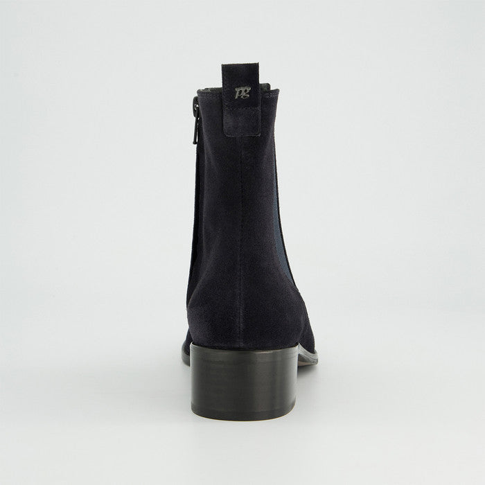 Paul Green navy suede Chelsea ankle boots