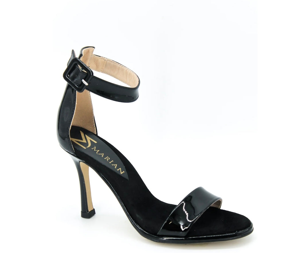 Marian black leather  high heel sandals