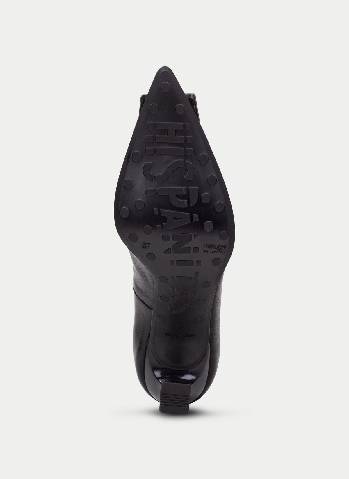 Hispanitas black leather court shoes