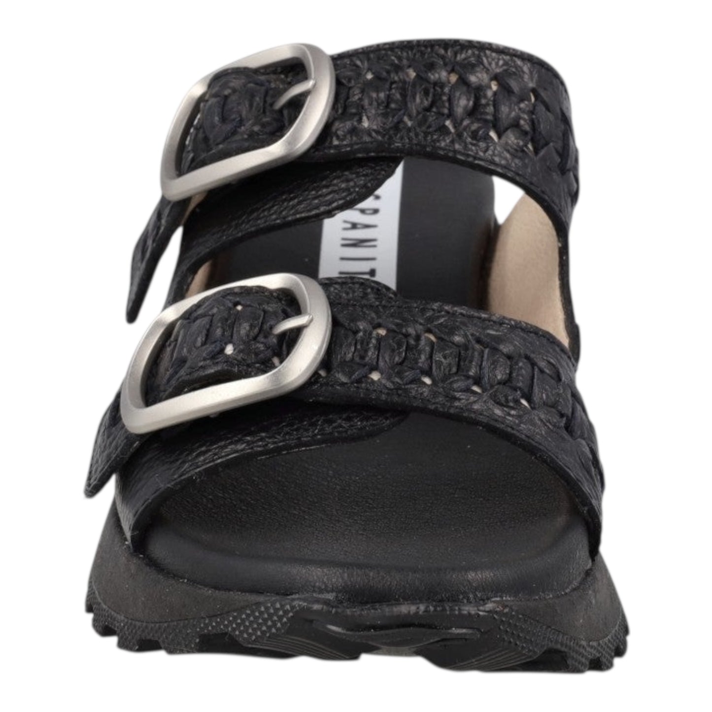 Hispanitas black leather mules