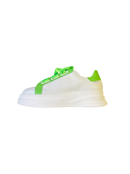 Marco Moreo white and green platform sneakers