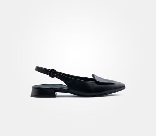 Paul Green black leather sling sandal