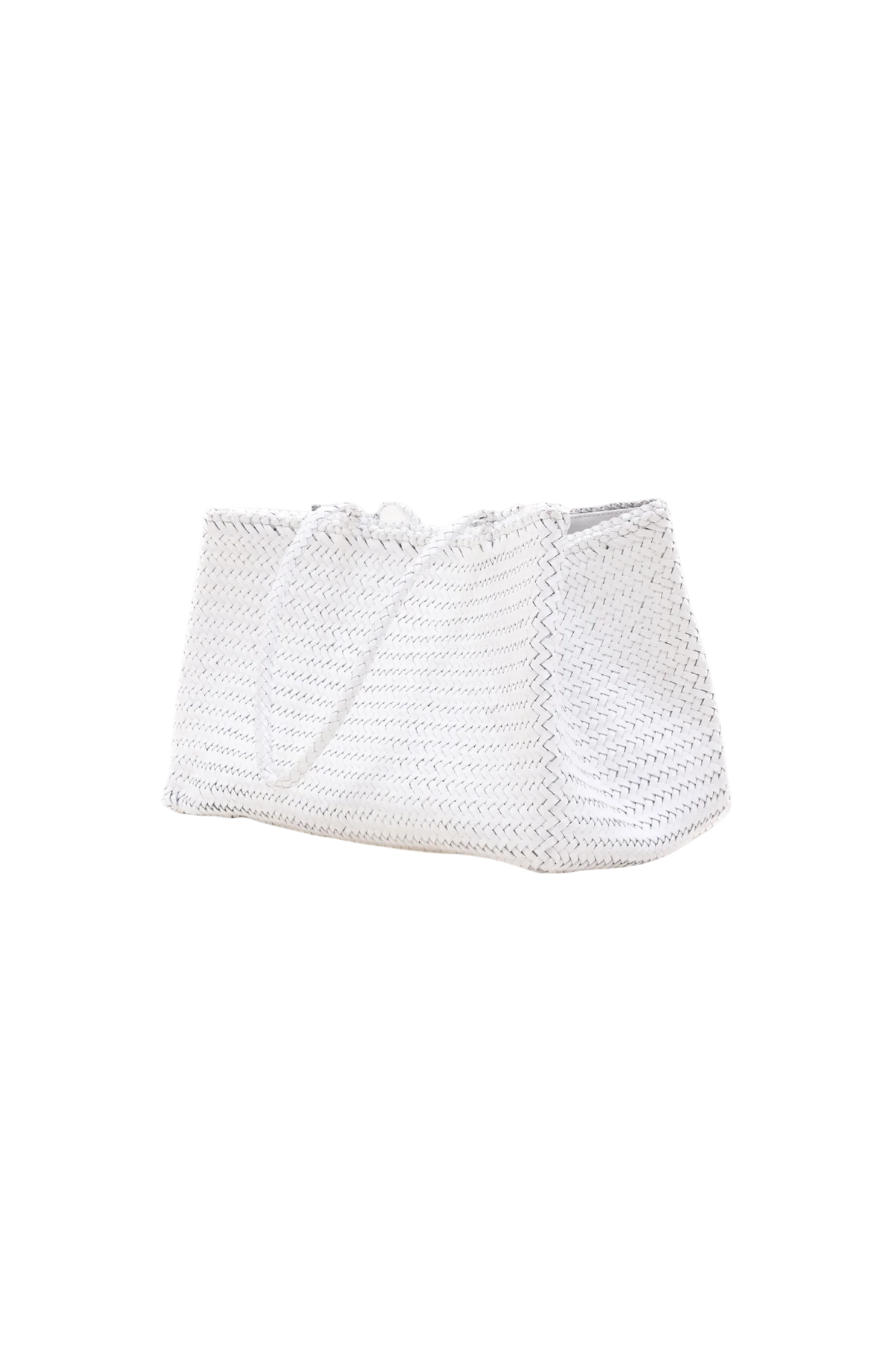 ALẼO Ivory woven leather shopper - Melissakshoes